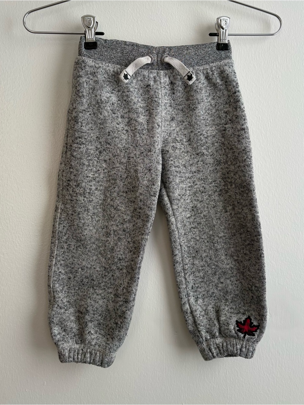 Canadiana Toddler Jogger Pants 3T Gray Heathered Drawstring Pull On Elastic